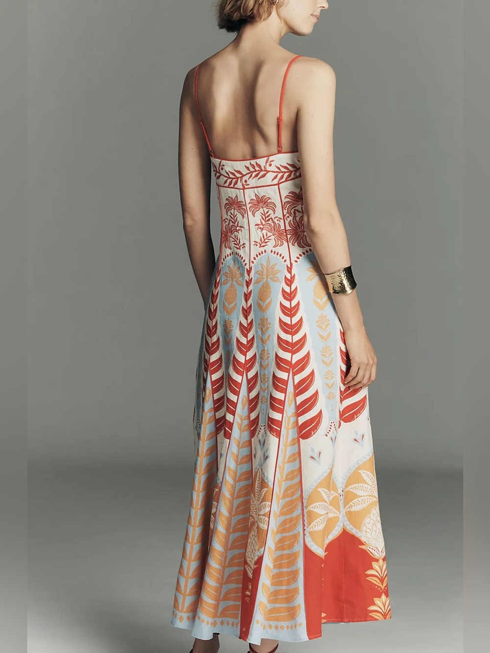 NWT Farm Rio Sleeveless V-Neck A-Line Maxi Dress - Picture 3 of 4